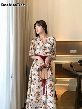 2022 japon kimono elbise kadınlar geliştirilmiş kimono mujer yukata japonya elbise çiçek v boyun elbise kimono bayan baskılı elbise obi ile