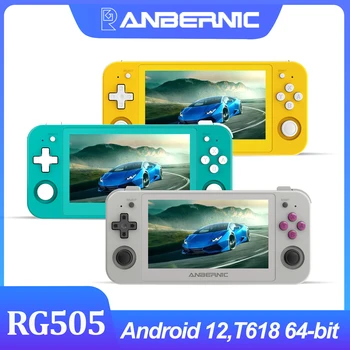 ANBERNIC RG505 elde kullanılır oyun konsolu Android 12 Unisoc Kaplan T618 4.95 İNÇ OLED Dokunmatik Ekran Salonu Joyctick OTA Güncelleme RG503