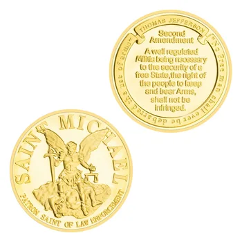 Aziz Michael Mücadelesi Coin 2nd Değişiklik Koleksiyon Hediye Altın Kaplama hatıra parası