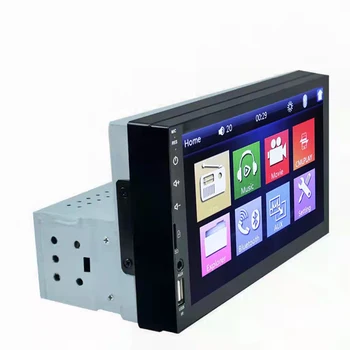 Dash bir din 7 inç araba bluetooth USB SD FM çalar AUX ile dikiz kamera girişi 800x480 tft lcd mp5 oyuncu