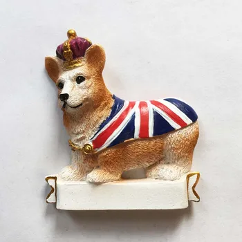 Ingiliz turistik hediyelik Kraliyet kotchi köpek 3D mıknatıslı çıkartma buzdolabı, yaratıcı dekoratif el sanatları el ritüel