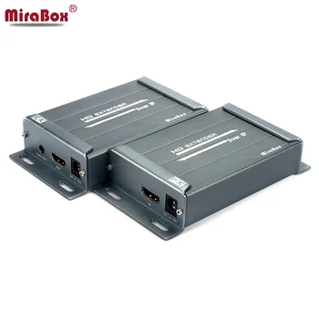 MiraBox HDMI RJ45 Genişletici HDMI Alıcı Gönderen TCP / IP Üzerinden IP RJ45 Ethernet Kablosu Cat5e Cat6 HDMI Ses Genişletici Gibi Splitter