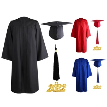 Unisex Yetişkin Mezuniyet Elbisesi Korosu Elbiseler Kap Giyim Seti 2022 Lise Ve Lisans Mezunu Kolaj Öğrenci Üniforma