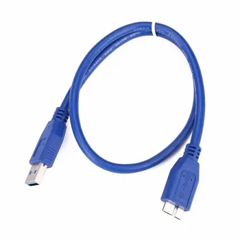 USB 3.0 A Mikro B Kablosu WD Seagate Samsung harici sabit disk Çok fonksiyonlu Mavi B Kablosu