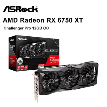 ASROCK Yeni AMD Radeon RX 6750 XT RX6750XT Grafik Kartı Oyun 12G 192-bit 7NM Kartları AMD GPU CPU anakart placa de video